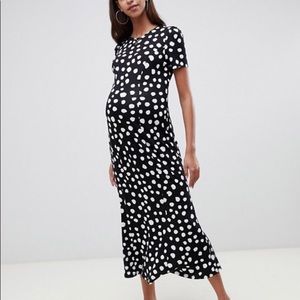 Maternity maxi tea dress